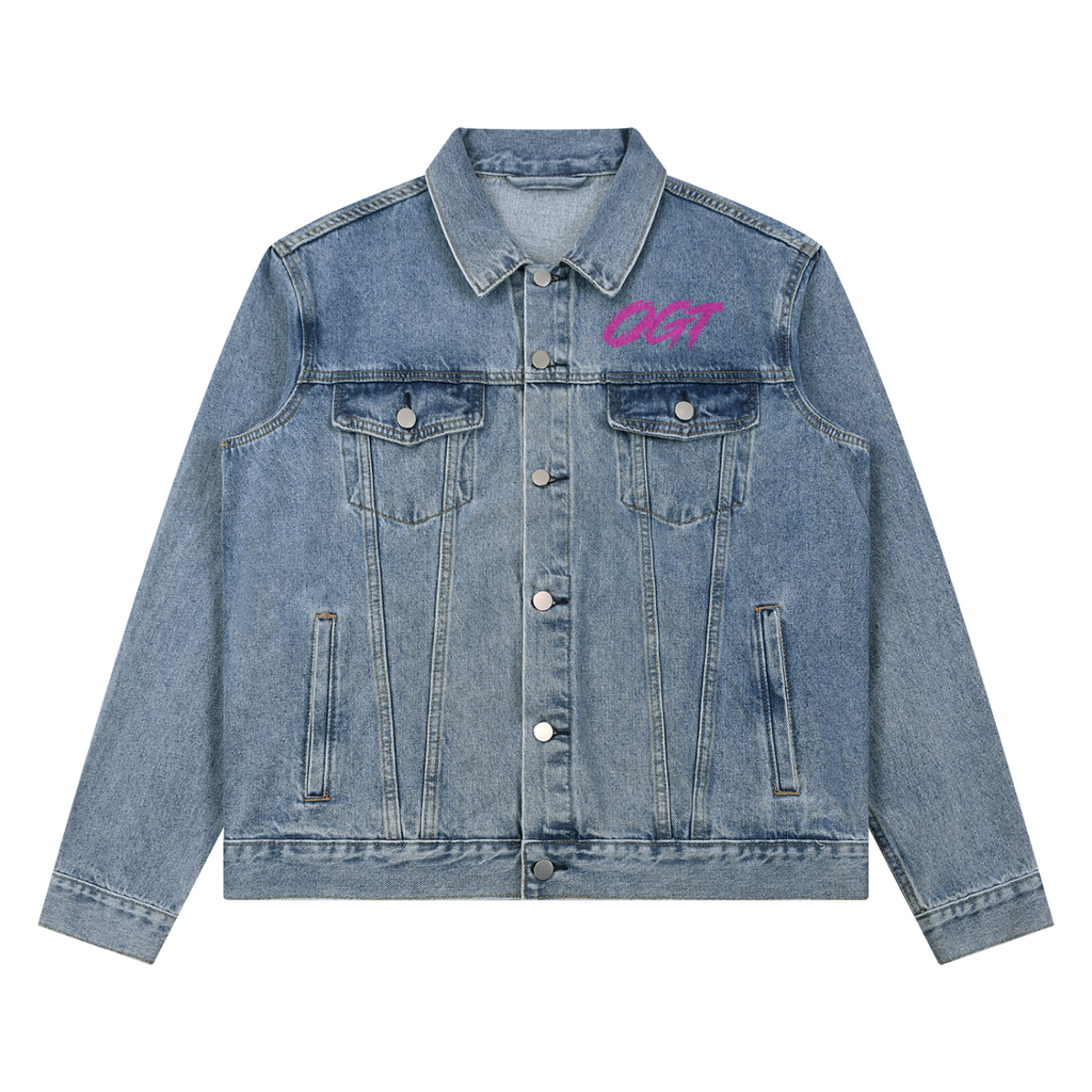 Unisex Vintage Wash Denim Jacket