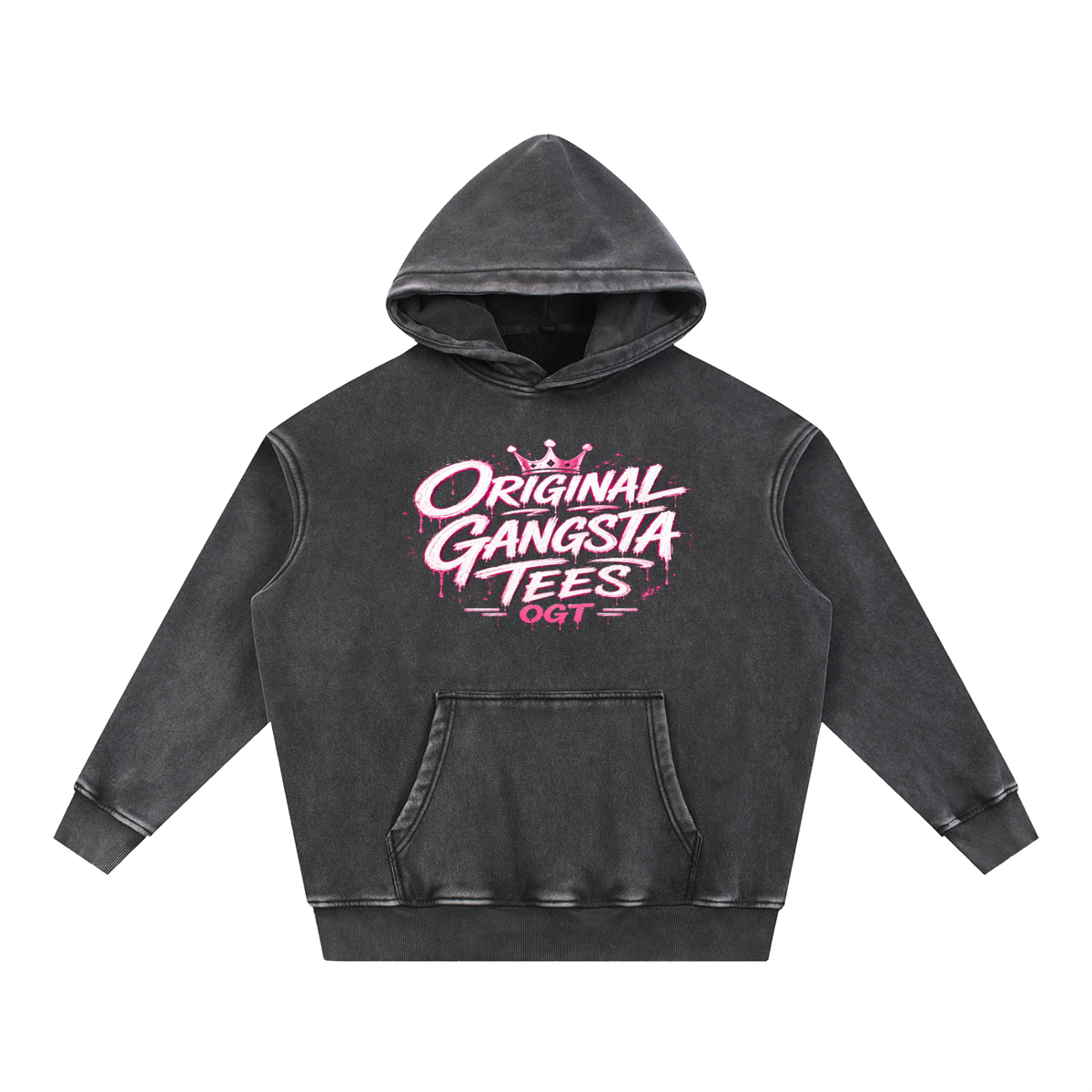 Snow Wash Fleece Oversize Hoodie