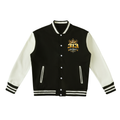 Two-Tone Fleeced Varsity Jacket