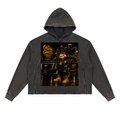 Vintage Washed Frayed-Hem Hoodie