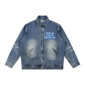 Vintage Wash Zip Up Denim Jacket