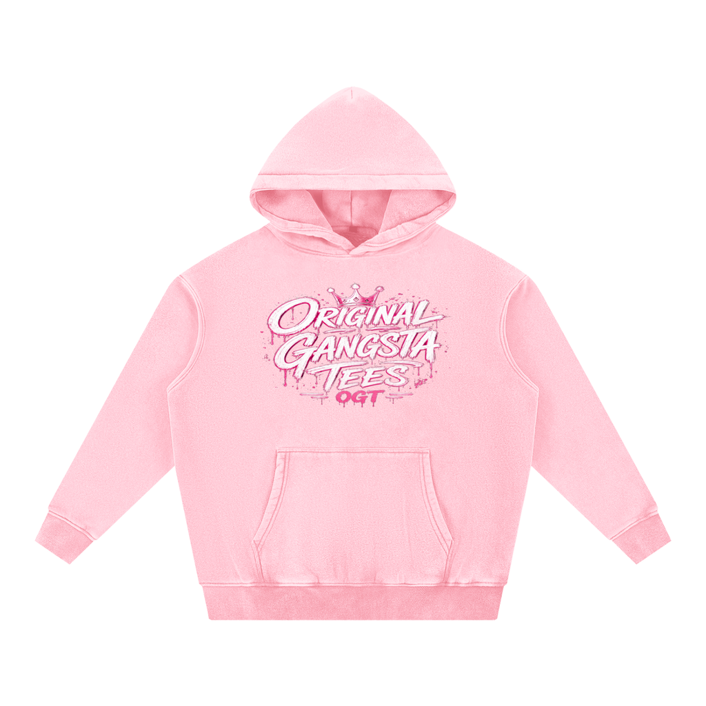 Snow Wash Fleece Oversize Hoodie